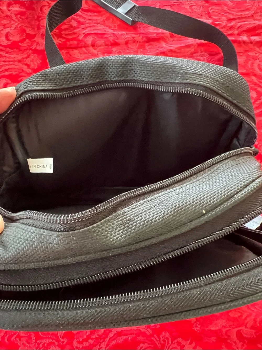 Music Movers Black Crossbody Bag Adjustable Strap Travel Utility Bag